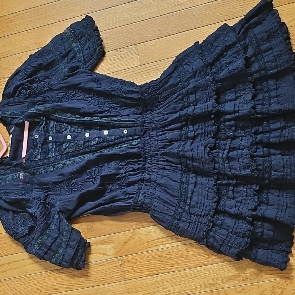 LoveShackFancy Midnight Lace Top